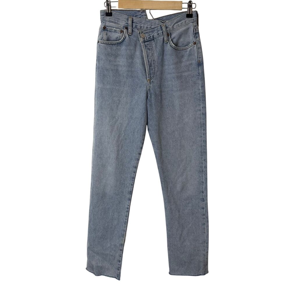 Agolde Women's Criss Jeans Crossover Blue Denim Rigid 25‎